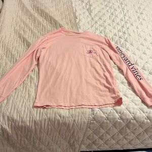 Women’s small Vineyard Vines breast cancer awareness  Light Pink Long Sleeve Tee
